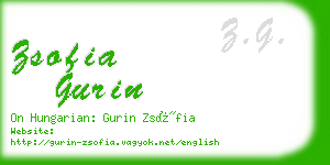 zsofia gurin business card